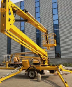 Xe nâng người boom lift gắn trên rơ moóc 11.2 đến 22m