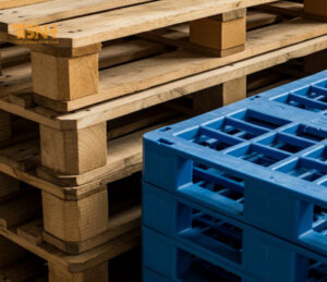 Pallet nhựa và gỗ