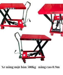 Xe nâng mặt bàn tải trọng 500kg, nâng cao 0.9m
