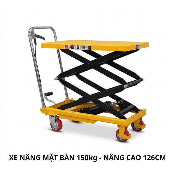 Xe nâng mặt bàn 150kg - 350kg - 500kg - 1000kg Naltako 28 Xe nâng mặt bàn 150kg - nâng cao 1.26m