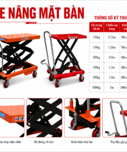 Xe nâng mặt bàn 150kg - 350kg - 500kg - 1000kg