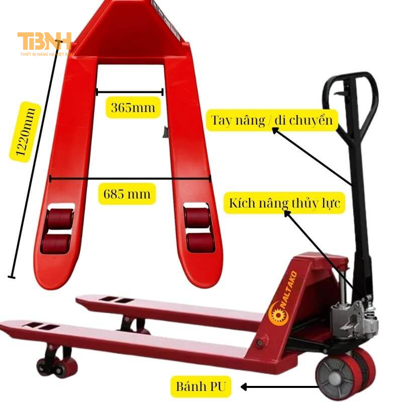 Xe nâng tay thấp 3 tấn 20 Xe nâng tay thấp 3 tấn, bánh PU, càng rộng