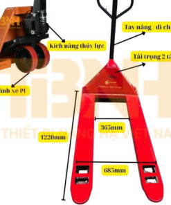 Xe nâng tay thấp 2 tấn 18 xe nang tay thap 2 tan banh PU cang rong