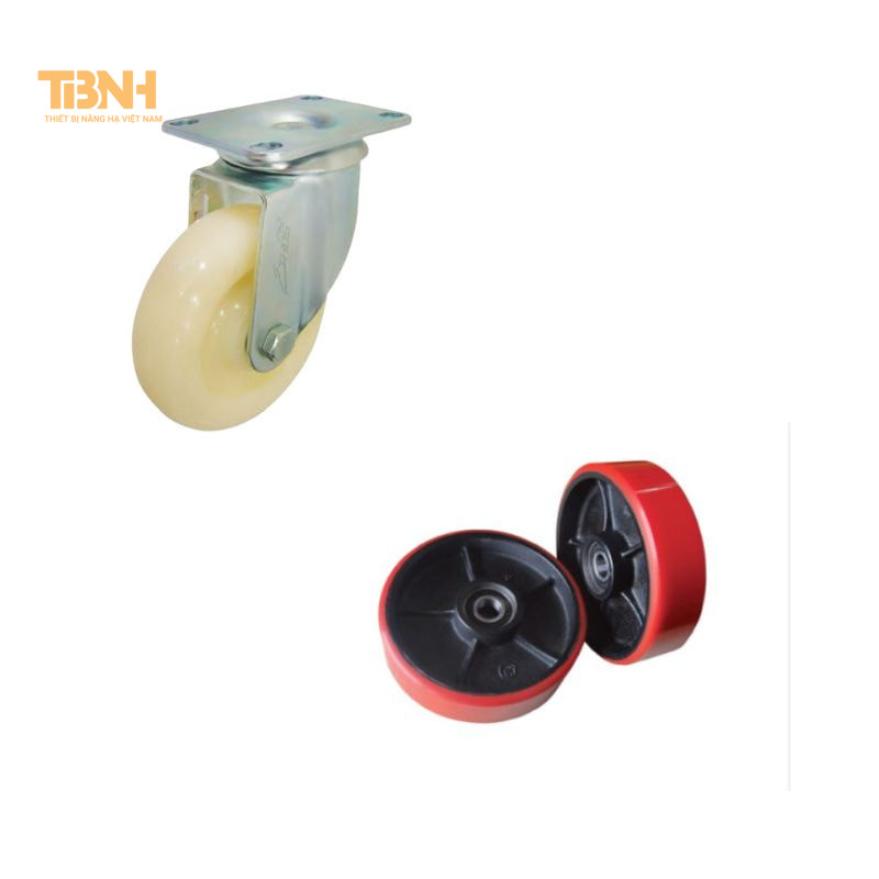 Bánh xe Pu và Nylon xe nâng tay