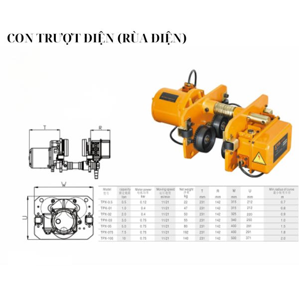 Pa lăng xích điện trần thấp HHB (0.5-10 tấn) 3 pa lang xich dien tran thap hhb 3 thietbinanghavn