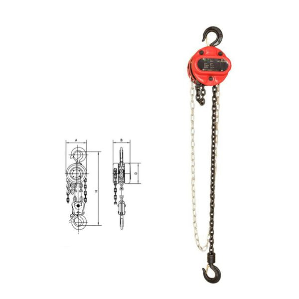 Pa lăng xích kéo tay HS - T (0.5-20 tấn) 4 Pa lăng xích kéo tay HS - T được thiết kế với móc cẩu chống xoắn