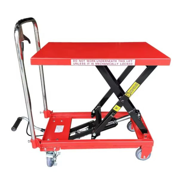 Xe nâng mặt bàn 500kg nâng cao 90cm 4 xe nang mat ban 500kg nang cao 90cm q5