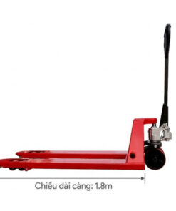 Xe nâng tay thấp 3 tấn càng dài 1800mm đáp ứng nhu cầu nâng hạ các pallet phi tiêu chuẩn