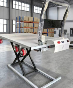 Xe nâng mặt bàn tự leo 7 Xe nâng mặt bàn tự leo có kết cấu dạng chữ X, mặt bàn nâng thuận tiện cho việc đặt nhiều loại thùng hàng