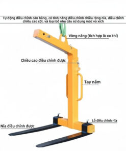 Móc cẩu pallet tải trọng 3 tấn 6 Móc cẩu pallet tải trọng 3 tấn được làm từ thép chịu lực, chịu tải lớn