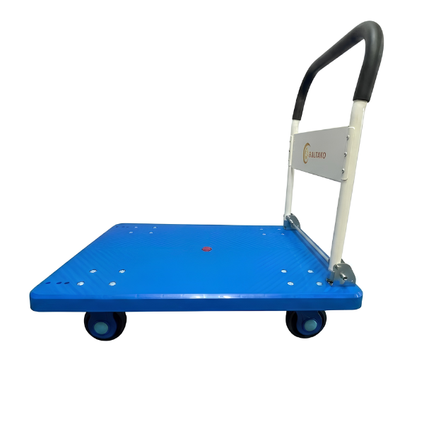 Xe đẩy hàng mặt sàn nhựa 300kg 4 xe nang hang mat ban nhua 300kg e2