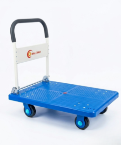 Xe đẩy hàng mặt sàn nhựa 300kg 7 Xe nâng mặt bàn nhựa 300kg có bề mặt chống trượt, cố định hàng hóa an toàn