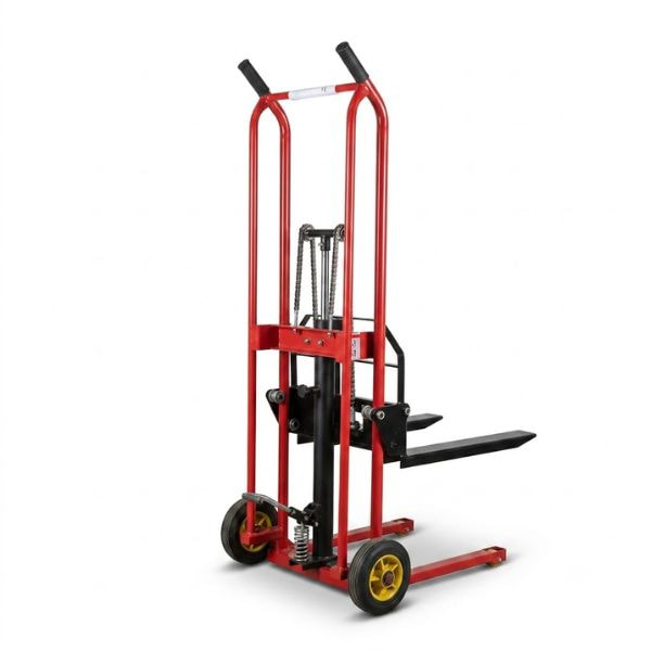 Xe nâng tay cao mini 260kg - nâng cao 1.2m 11 Xe nâng tay cao mini 260kg thiết kế nhỏ gọn, dễ mang theo xe tải hỗ trợ bốc xếp hàng lưu động