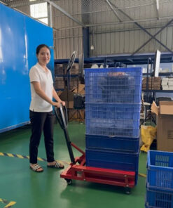 Xe nâng thùng nhựa - điều chỉnh độ rộng 35-55cm - tải 250kg