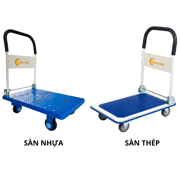 Xe đẩy hàng Naltako 150–300kg – Sàn nhựa / Sàn thép 8 Xe đẩy hàng Naltako 150–300kg – Sàn nhựa / Sàn thép với mặt bàn thiết kế siêu bền